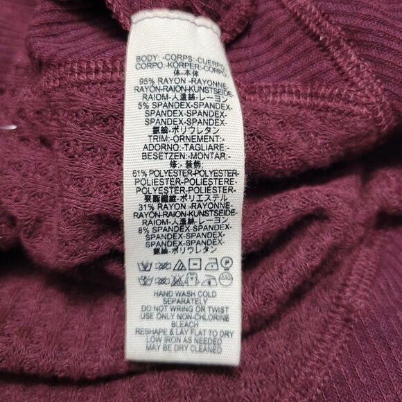 WE THE FREE Waffle Knit Oversized Long Sleeve Tunic Blouse - Picture 7 of 7